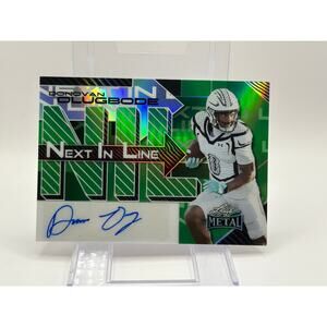 2025 Leaf Metal Donovan Olugbode Next in Line Green Auto 3/8 SP Missouri Tigers